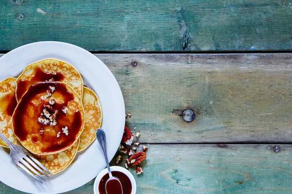 Süße Pfannkuchen gebacken — Stockfoto