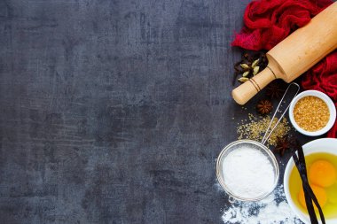 Yemek kek için malzemeler