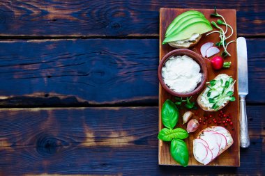 lezzetli vejetaryen sandviç