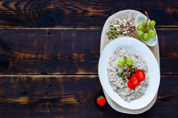 건강 한 오트밀 죽 — 스톡 사진