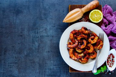 Lezzetli deniz ürünleri yemeği