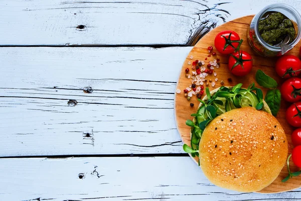 Gluten free vegan sandviç — Stok fotoğraf