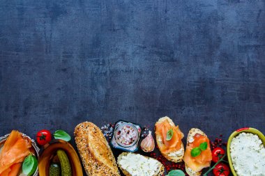 Lezzetli somon sandviç