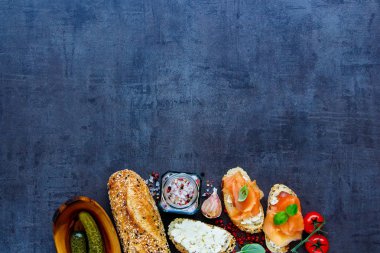 Lezzetli somon sandviç