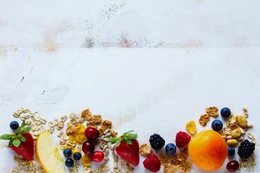 Kahvaltı veya smoothie maddeler