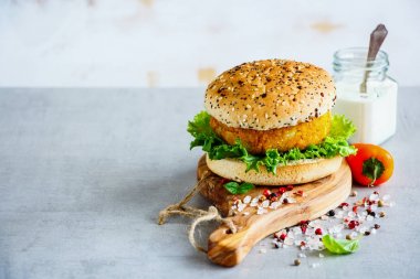 sağlıklı vejetaryen burger