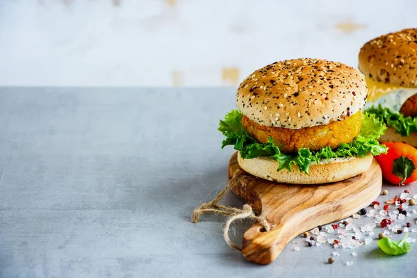 Hamburger vegetariano sano — Foto Stock