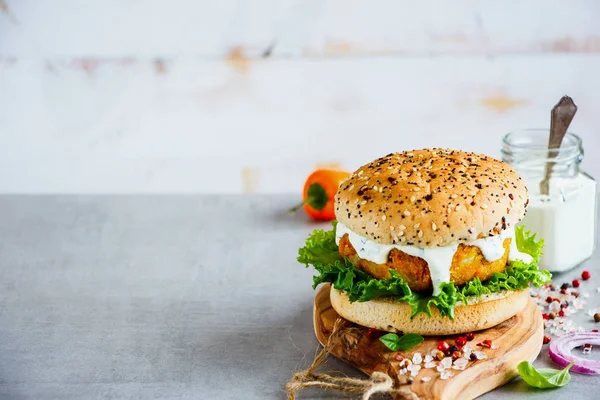 Hamburguesa vegetariana saludable — Foto de Stock