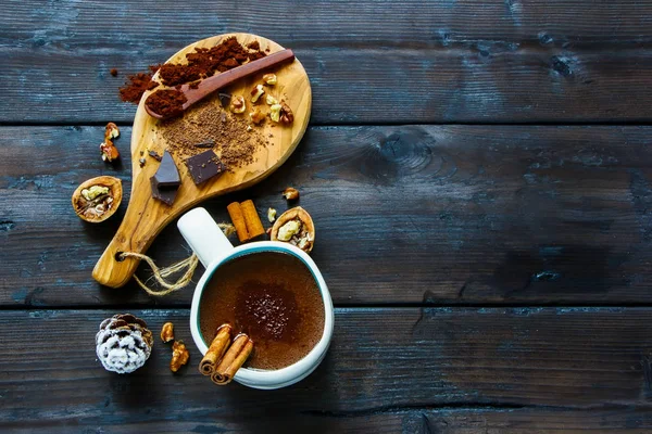 Winter hot chocolate — Stock Photo, Image