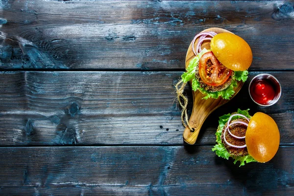Hamburger vegano sano — Foto Stock