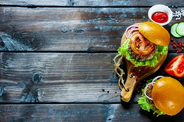 Egészséges vegán burger — Stock Fotó