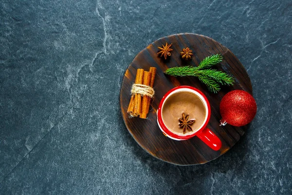 Зимний горячий шоколад — стоковое фото