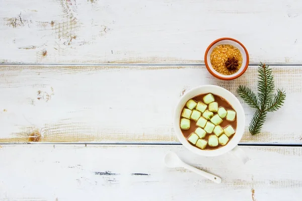 Winter hot chocolate — Stock Photo, Image