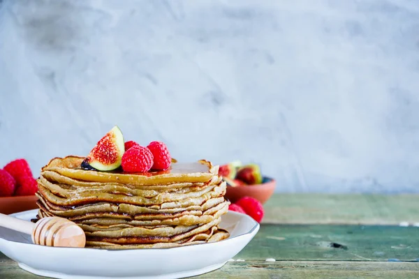 Menara pancake manis — Stok Foto