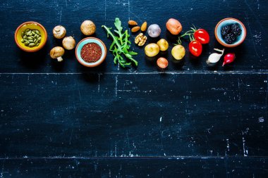 Gıda arka plan ağaç üzerinde