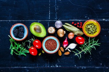 Gıda arka plan ağaç üzerinde