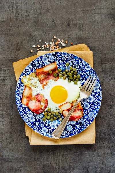 İngiliz kahvaltısı plaka — Stok fotoğraf