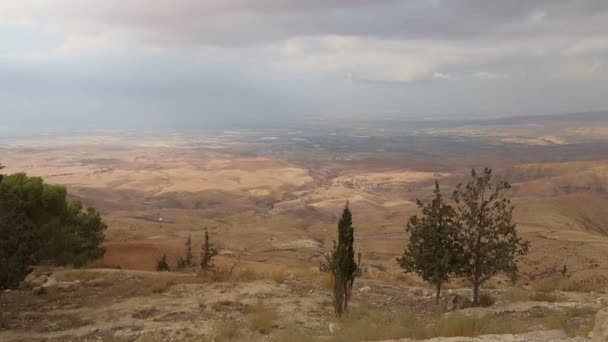 Vista aérea desde el Monte Nebo . — Vídeos de Stock