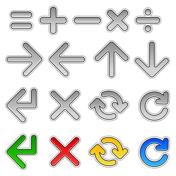 Setas e sinais matemáticos — Fotografia de Stock