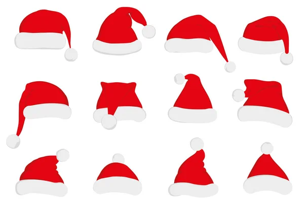 화이트에 빨간 산타 클로스 모자 — 스톡 사진