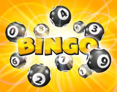Etrafında kelime Bingo loto topları