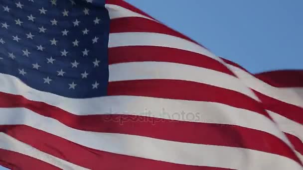 USA Amerikaanse vlag — Stockvideo