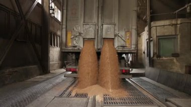 tahıl kamyon boşaltma.