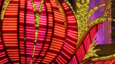 Neon yanıp sönen ışıklar Las Vegas Casino