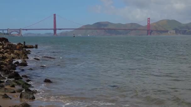 旧金山的金门大桥 — 图库视频影像