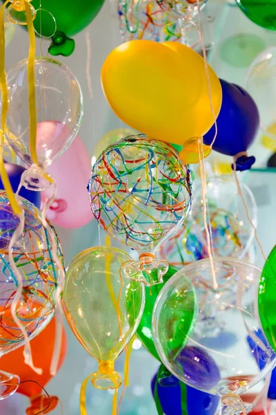 Colorful balloons made of Venetian Murano Glass