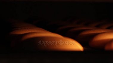 ekmek fırında pişirme.