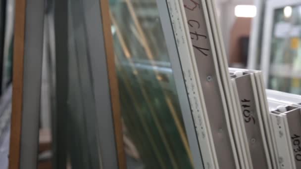 Plastic windows ready for installation — Stock Footage Plastic windows ready for installation Royalty Free Stock Footage