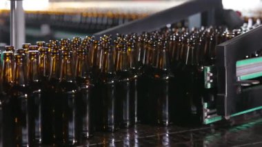 Boş bira cam şişe Konveyör bant.