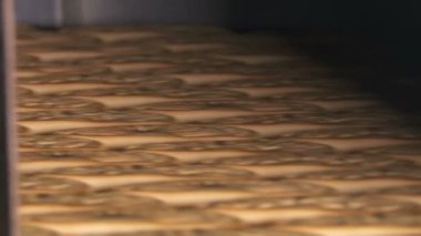 Kurabiye fırında pişirilir. Yakın çekim.