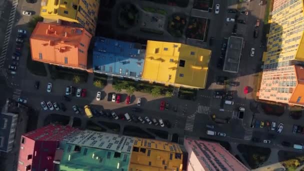 Modern bir bölgenin altyapısının en alt görüntüsü — Stok video