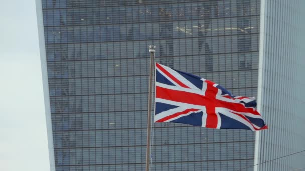 Banderas británicas en Londres . — Vídeo de stock