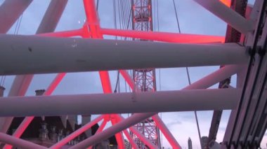 Londra Göz Kabininin içinde. Kapatın, görüntüler..