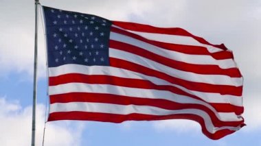 Usa Amerikan Bayrak Dalgalanması - Süper Yavaş Hareket
