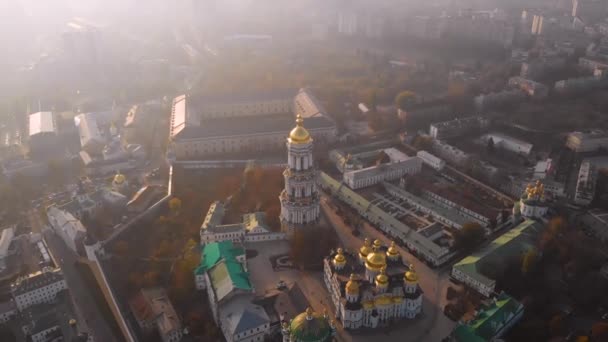 Flygfoto Över Kiev Pechersk Lavra Kiev Kiev Ukraina Bell Tower — Stockvideo