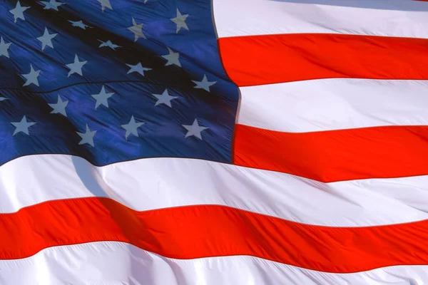 American Flag Background Αμερικανική Σημαία Ηπα Close Κυματίζει Υφή Φόντου — Φωτογραφία Αρχείου
