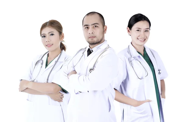 Team Chirurg Bepaald Een Witte Achtergrond — Stockfoto