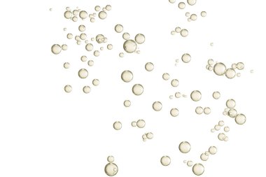 Beyaz üzerinde kabarcıklar