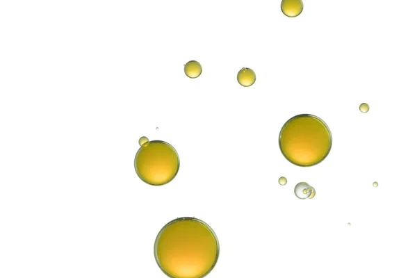 Beyaz üzerine altın kabarcıklar