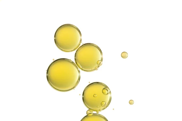 Beyaz üzerine sarı kabarcıklar