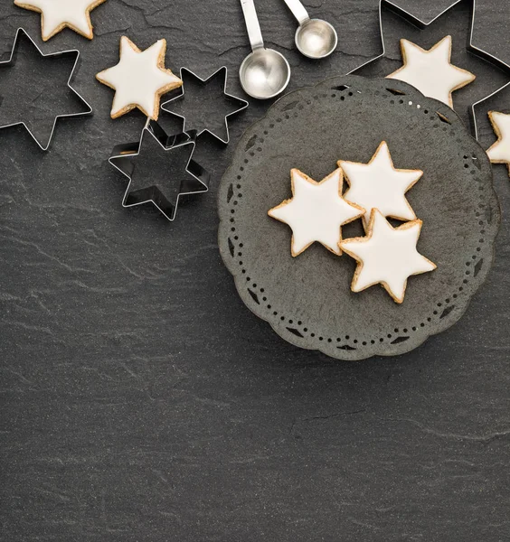 Karácsonyi csillag a cookie-k — Stock Fotó