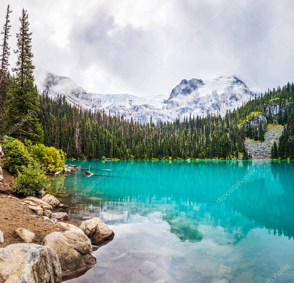 Mountain and Glacier Fed lake