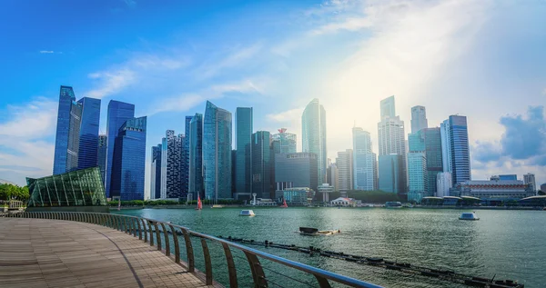 Singapore skyline van de stad van zakendistrict centrum in overdag. — Stockfoto