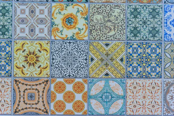 Azulejos de cerámica de pared patrones Mega conjunto de Tailandia parque público . — Foto de Stock