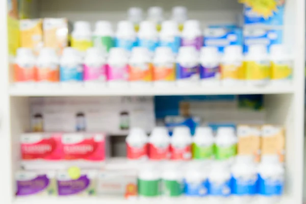 Pharmacy interior with blurred background