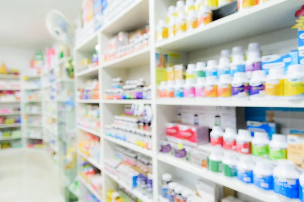 Pharmacy interior with blurred background